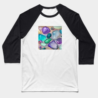 Polished Rocks / Rocks / Sea Glass Baseball T-Shirt